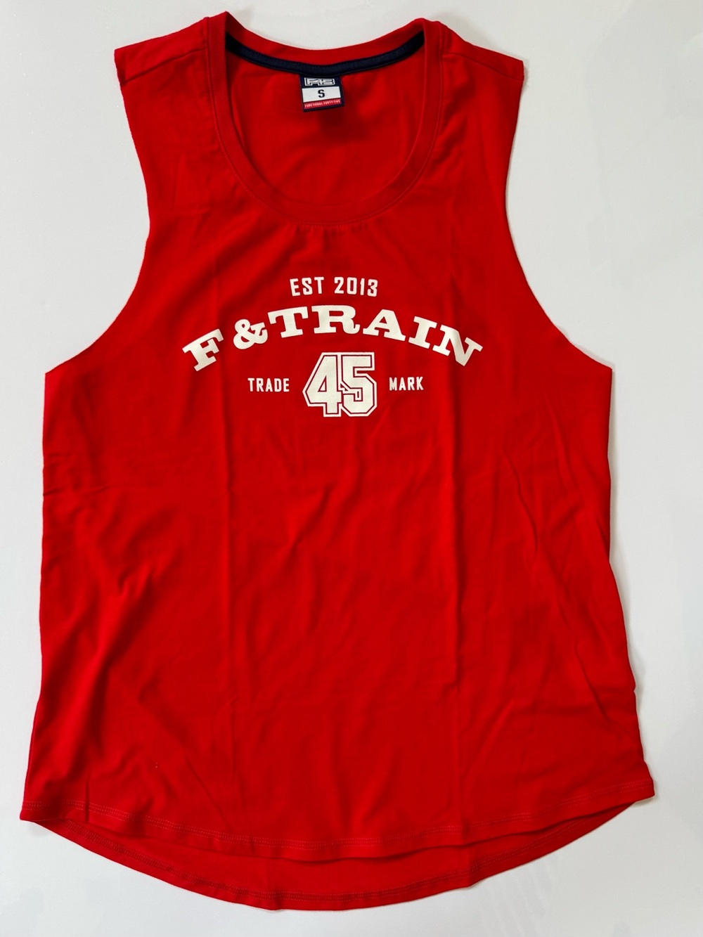 F45 Training Sleeveless F&Train Red Graphic Muscle Tank Top Women Functional 45